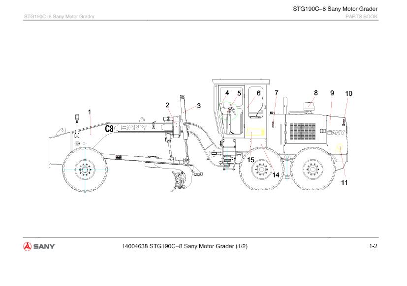SANY grader 190C spare parts 14007217